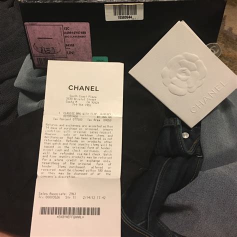 chanel handbag receipt from europe|Chanel bag without logo.